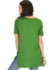 Side by Side Slit Green Tunic Top - Back Image