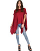 Somedays Lovin' Comfort Over-Sized Draped Burgundy Tunic Top - Full Image