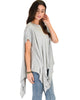 Somedays Lovin' Comfort Over-Sized Draped Grey Tunic Top - Lyss Loo