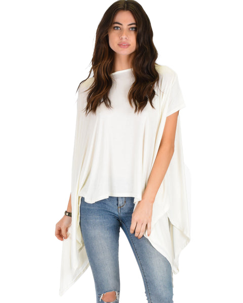 Somedays Lovin' Comfort Over-Sized Draped Ivory Tunic Top