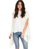 Somedays Lovin' Comfort Over-Sized Draped Ivory Tunic Top - Main Image