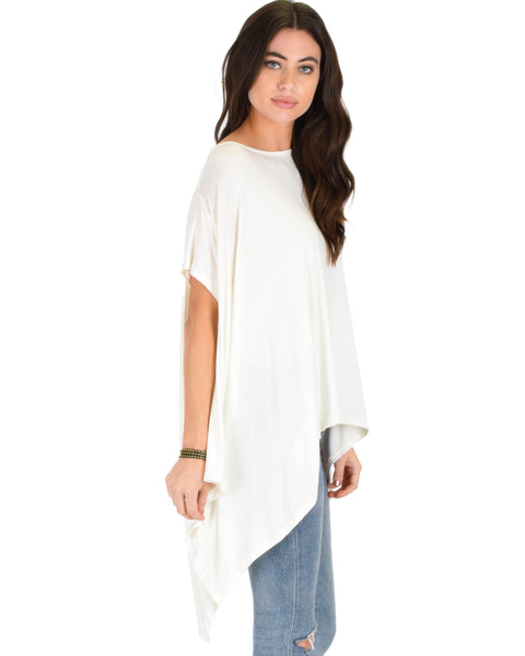 Somedays Lovin' Comfort Over-Sized Draped Ivory Tunic Top