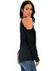 Melt My Heart Cold Shoulder Black Blouse Top - Side Image