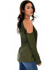 Melt My Heart Cold Shoulder Olive Blouse Top - Side Image