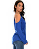 Melt My Heart Cold Shoulder Royal Blouse Top - Side Image