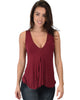 Twist Back Burgundy Tank Top - Main Image