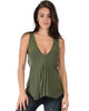 Twist Back Olive Tank Top - Main Image