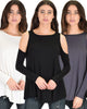 3 Pack In Good Company Cold Shoulder Long Sleeve Top - Lyss Loo