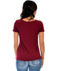 The New Classic Cuffed Sleeve Burgundy Tunic Top - Back Image