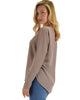 Lyss Loo Kimberly Taupe Woven Long Sleeve Blouse - Lyss Loo