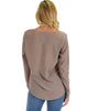 Lyss Loo Kimberly Taupe Woven Long Sleeve Blouse - Lyss Loo