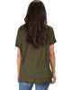 Ever Amazed Front Cross Straps Olive Tunic Top - Back Image