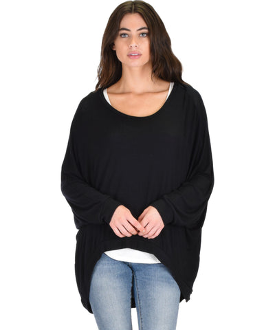 Light Weight Camille Spring Black Sweater Top