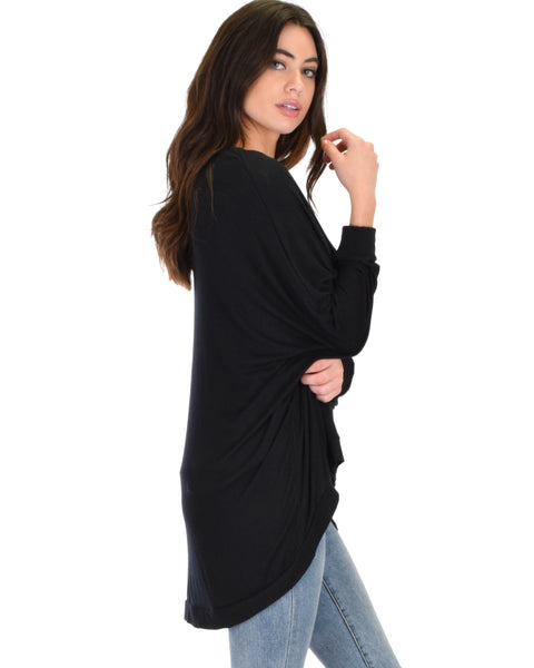 Light Weight Camille Spring Black Sweater Top