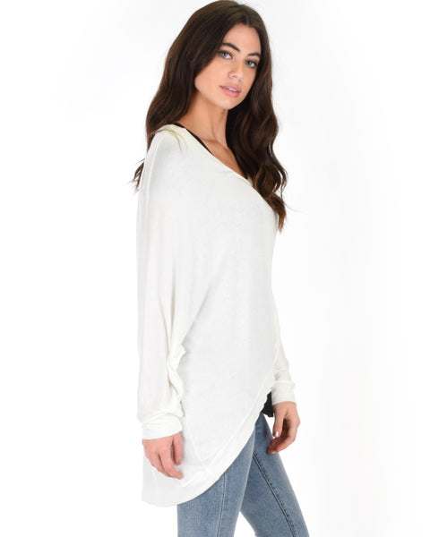 Light Weight Camille Spring Ivory Sweater Top