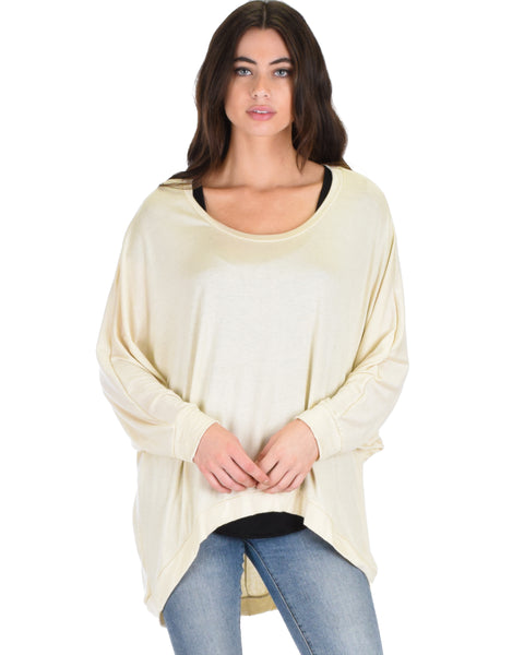 Light Weight Camille Spring Taupe Sweater Top