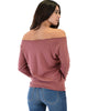 Dreamy Dancer Wide Neck Marsala Sweatshirt Top - Lyss Loo