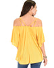 Sway Me Off The Shoulder Yellow Strappy Top - Back Image