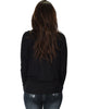 Contemporary Long Sleeve Black Dolman Tunic Top - Back Image