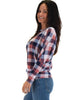 Lyss Loo Basic Instincts Long Sleeve Red Plaid Dolman Tunic Top - Lyss Loo