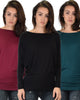 3 Pack Contemporary Long Sleeve Dolman Tunic Top - Lyss Loo