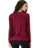 Sweeter Than Sugar Burgundy Long Sleeve Cross Straps Top - Lyss Loo