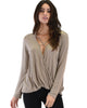 Sweeter Than Sugar Taupe Long Sleeve Cross Straps Top - Lyss Loo