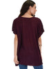 Wide Neck Oversized Burgundy Thermal Top - Lyss Loo