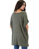 Wide Neck Oversized Olive Thermal Top - Lyss Loo