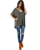 Wide Neck Oversized Olive Thermal Top - Lyss Loo