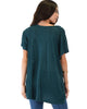 Wide Neck Oversized Teal Thermal Top - Lyss Loo