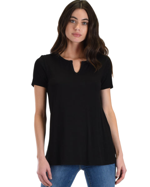 Lyss Loo Black Best Basic Tee