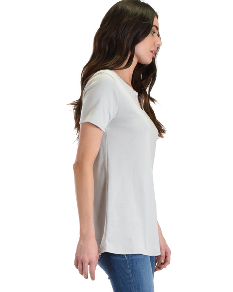 Lyss Loo Grey Best Basic Tee