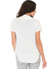 Way Deep Cowl Neck Ivory Tunic Top - Back Image