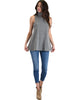 Lyss Loo Grey Topanga Sleeveless Turtleneck Top - Lyss Loo