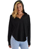 Lyss Loo Work It Out V-neck Hoodie Black Long Sleeve Top - Lyss Loo