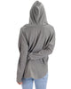 Lyss Loo Work It Out V-neck Hoodie Heather Grey Long Sleeve Top - Lyss Loo