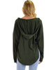 Lyss Loo Work It Out V-neck Hoodie Olive Long Sleeve Top - Lyss Loo