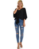 Lyss Loo Sea Day Black Front Tie Top - Lyss Loo