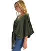 Lyss Loo Sea Day Olive Front Tie Top - Lyss Loo