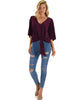 Lyss Loo Sea Day Purple Front Tie Top - Lyss Loo