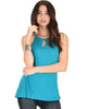 Sweet Loo Keyhole Teal Tank Top - Lyss Loo