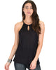 Sweet Loo Keyhole Black Tank Top - Lyss Loo