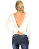 Baby Got Back Twist Long Sleeve Ivory Top - Main Image