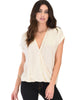 Wrap Star Hi-Low Taupe Blouse Top - Main Image