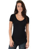 Truly Madly Deep-V Neck Black Tunic Top - Main Image