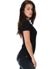 Truly Madly Deep-V Neck Black Tunic Top - Side Image