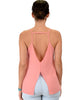 What's Strap-Pening Cross Back Straps Pink Tank Top - Back Image