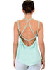 My Favorite Cross Back Straps Aqua Tank Top - Back Image