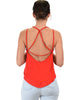 My Favorite Cross Back Straps Red Tank Top - Back Image